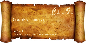 Csonka Imola névjegykártya